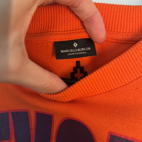 Marcelo Burlon County of Milan Orange Logo Tee - Picture 3 of 5